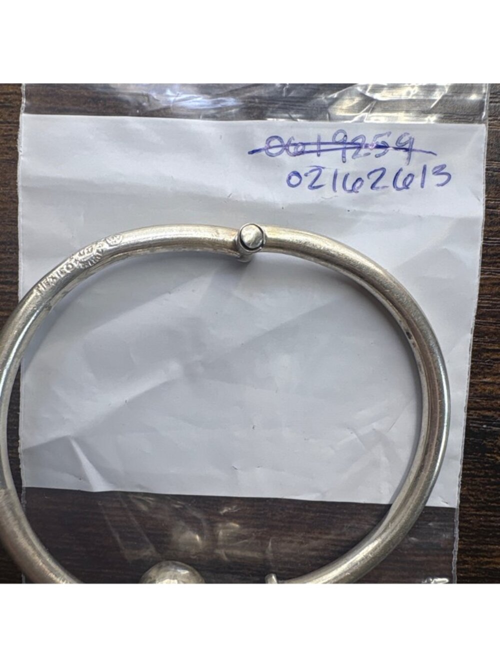 Hinged Ball Ends Bangle Bracelet Sterling Silver 925 Size 7" Fit - Picture 10 of 10